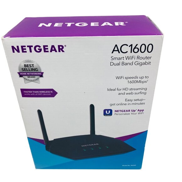 NETGEAR AC1600 Smart Wi-Fi Router Dual Band Gigabit (R6260) - Picture 1 of 3